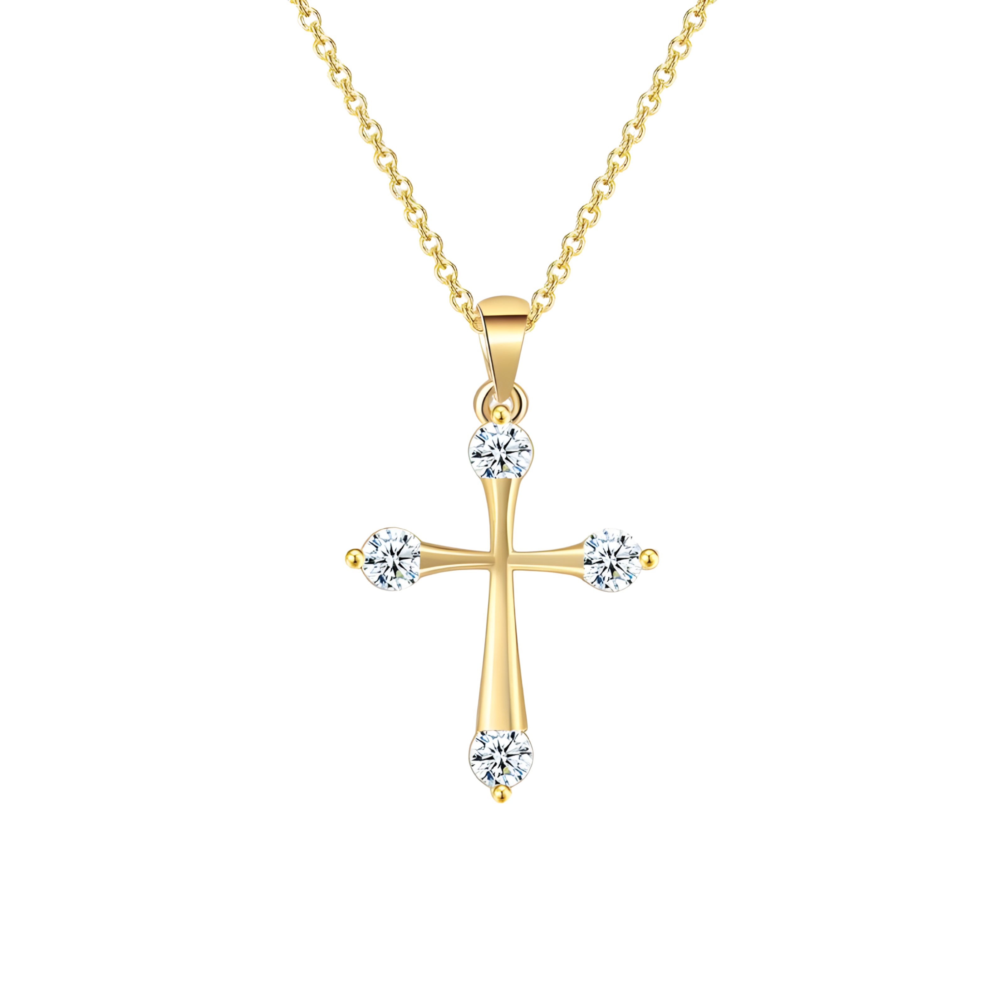 Elegante Goldene Kreuzkette
