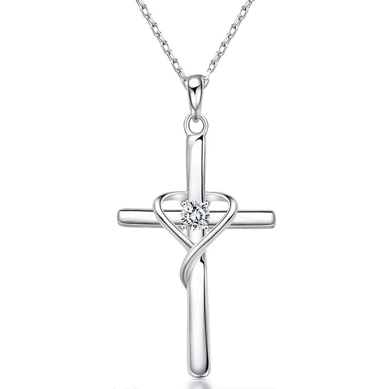 Elegante Silber Kreuzkette